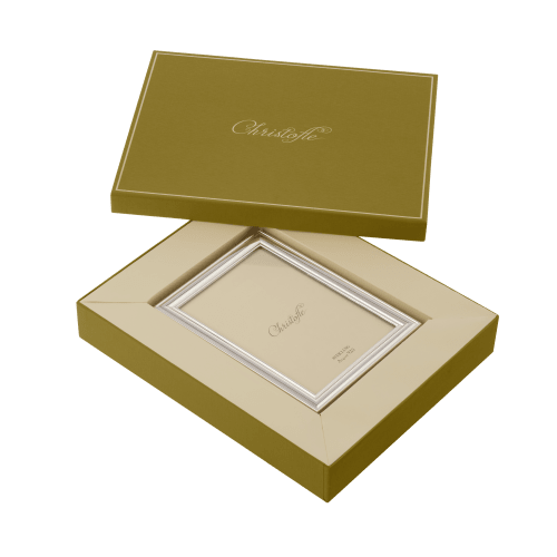 Christofle メタルフォトフレーム ビーズ装飾付き Christofle フォトフレーム 約10x15cm